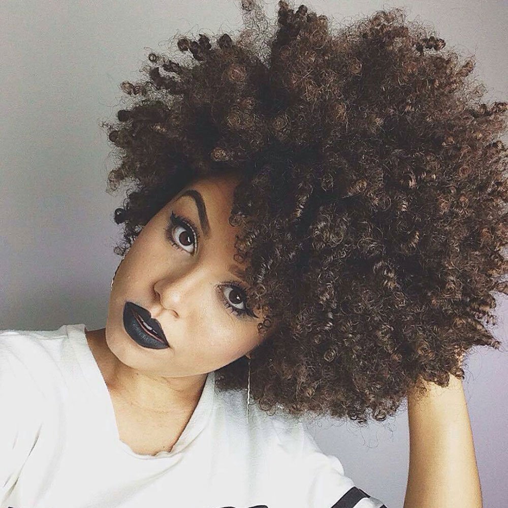 Woman with Natural hair afro